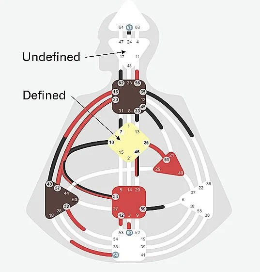 Defined and Undefined Centers of Human Design